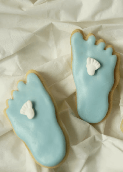 Babyfüße Cookies für die Baby Shower bei SweetsandLifestyle