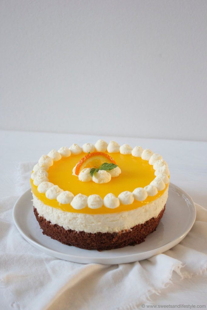 Rezept fuer eine erfrischene Schoko Topfen Orangen Torte von Sweets and Lifestyle