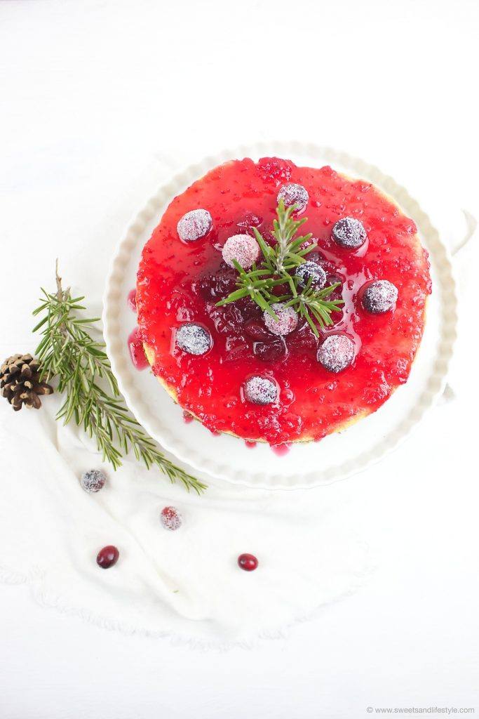 pekulatius Cheesecake mit koestlicher Cranberry Orangen Sauce von Sweets and Lifestyle