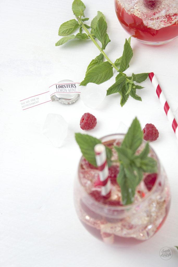 Leckerer Raspberry Lemon Mint Cocktail kreiert fuer Lobsters von Sweets and Lifestyle