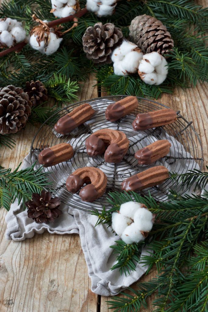 Schokospritzgebäck als Weihnachtskekse nach einem Rezept von Sweets & Lifestyle®