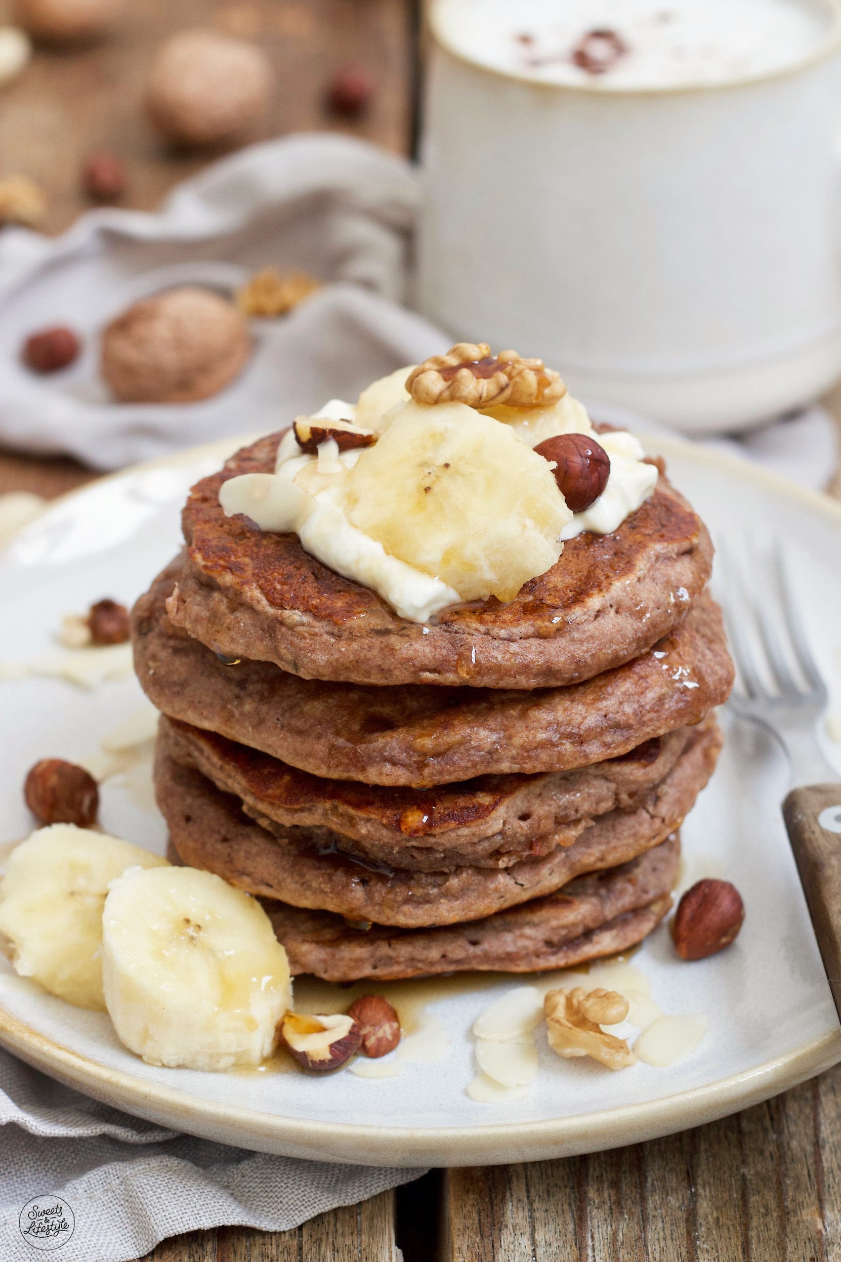 Low Carb Bananen Pancakes - Rezept - Sweets &amp; Lifestyle®
