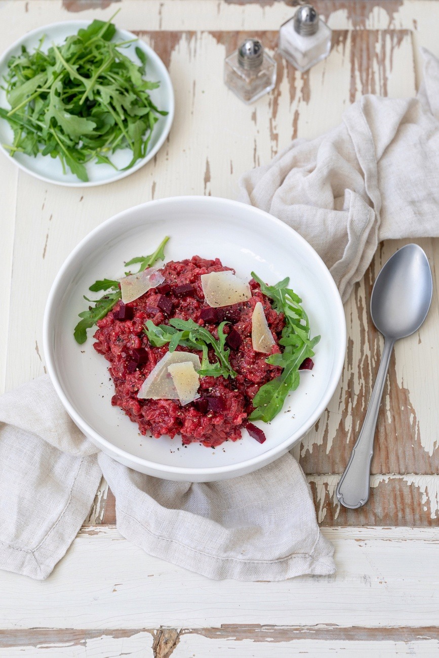 Rote Rüben Risotto mit Rucola - Rezept - Sweets &amp; Lifestyle®