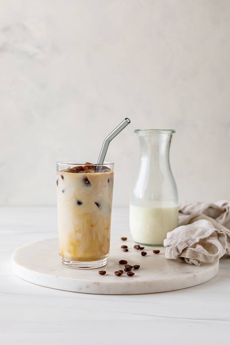 Eiskalter Eiskaffee gemacht mit Kaffee Eiswuerfel nach einem Rezept von Sweets & Lifestyle®