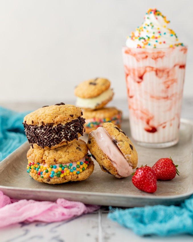 Leckere Ice Cream Cookies nach einem Rezept von Foodbloggerin Verena Pelikan